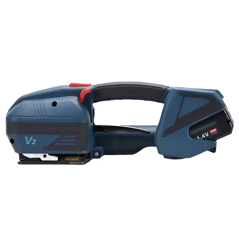 Pressa per balle elettrica portatile V2, cintura in plastica, acciaio, imballaggio, scatola di legno, mattoni, rilegatrice automatica senza fibbia a caldo