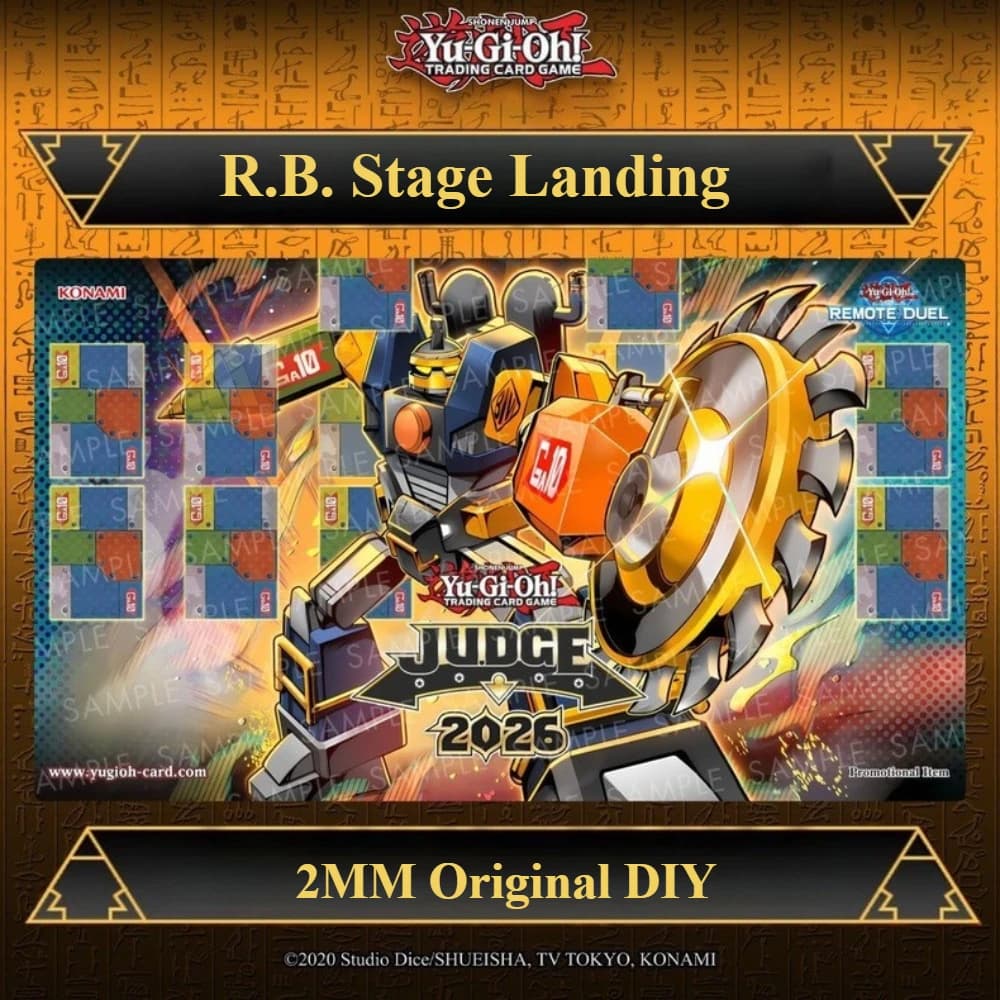 2MM Original DIY Yugioh R.B. Tappetino da gioco Stage Landing Yu-Gi-Oh! Tappetino in Gomma per Giochi di Carte Collezionabili TCG OCG, Utilizzabile anche come Tappetino per Mouse