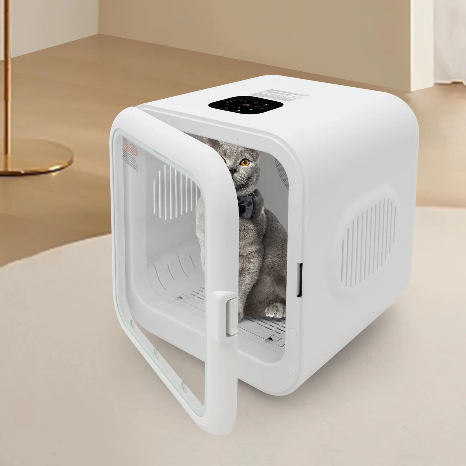 62 Liters Pet Automatic Hair Dryer for Puppies Smart Pet Toiletry Hair Dryer Smart Pet Temperature Control for Dogs Cats