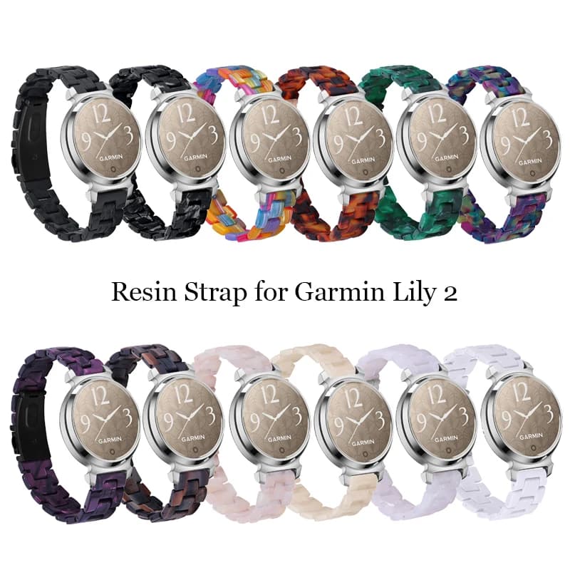14mm For Garmin Lily2 Resin Strap Foldable Buckle Quick Hook Strap Women's Smart Strap Bracelet GARMIN Lily2