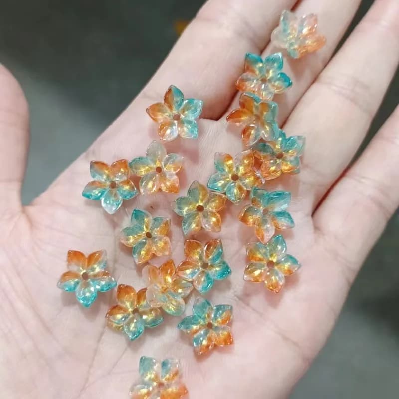 20 pcs 12mm Prugna Flower Czech Crystal Murano Glass Beads Polished Distant Beads for Manufacture of FAI Jewels by TE Earring Necklace Accessory