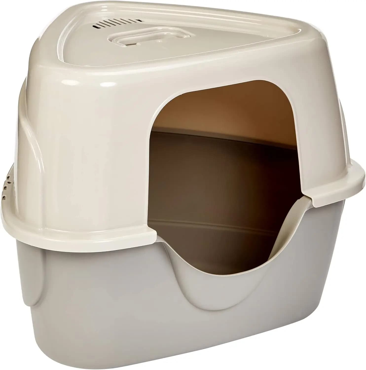 Enclosed Cat Litter Box with Lid, Odor Control, Easy Access, Stain Resistant, 26" x 23" x 20", Charcoal