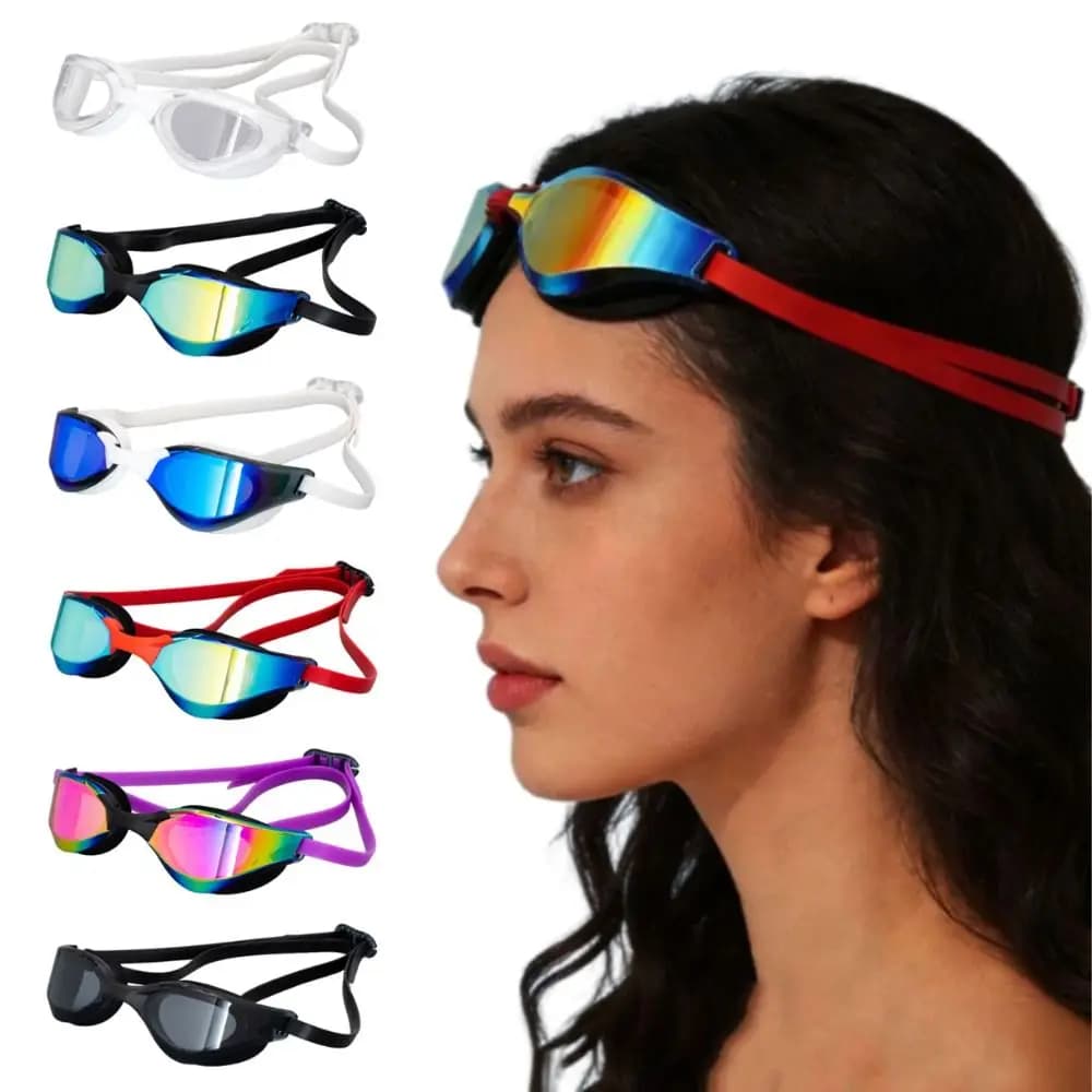 Swimwear for Adults HD Vision, Adjustable, Electroplated, Anti-slip, Anti-slip, Large Visual, for Swimming Pool