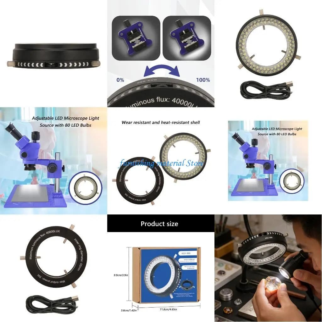 Y5GD Sorgente luminosa per microscopio a LED concentrazione 80 LED regolabili concentrazione Freddo