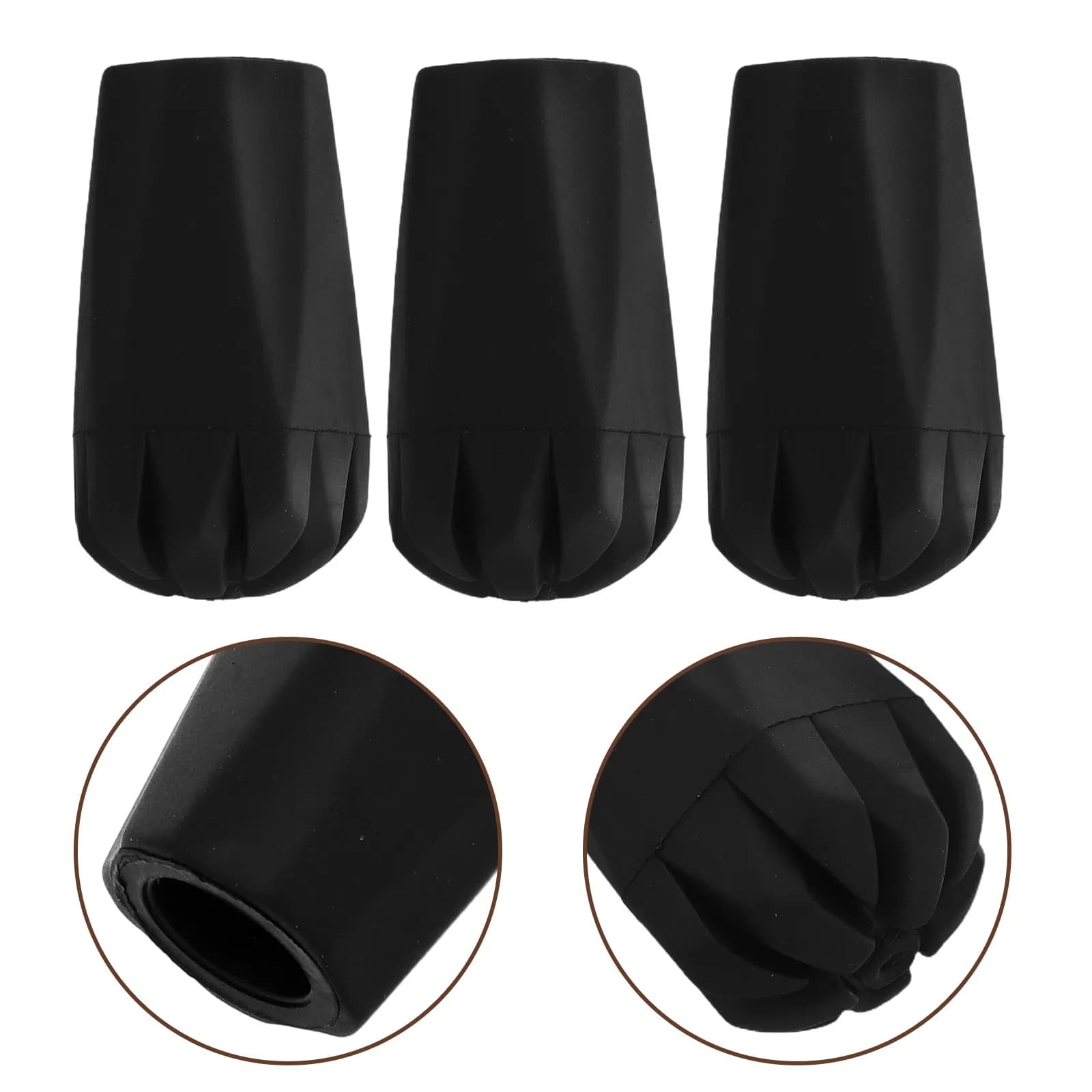 10Pcs Trekking Pole Rubber Tips Thickened Non-Slip End Caps Universal Fit for Hiking Walking Stick Cane Pole Protector Outdoor