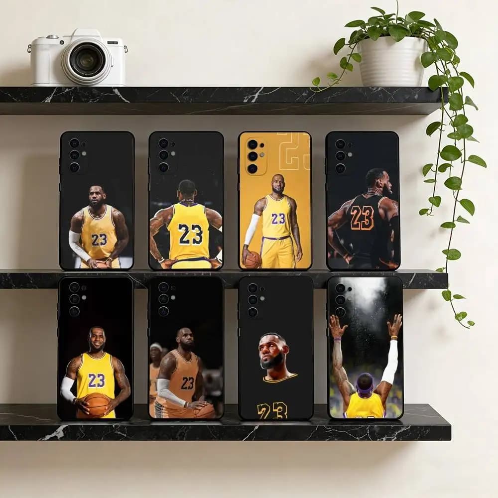 LeBron J-James Famous basketball Phone Case For Samsung S25,S24,S21,S22,S23,S30,Ultra,S20,Plus,Fe,Lite,Note,10,Black Cover