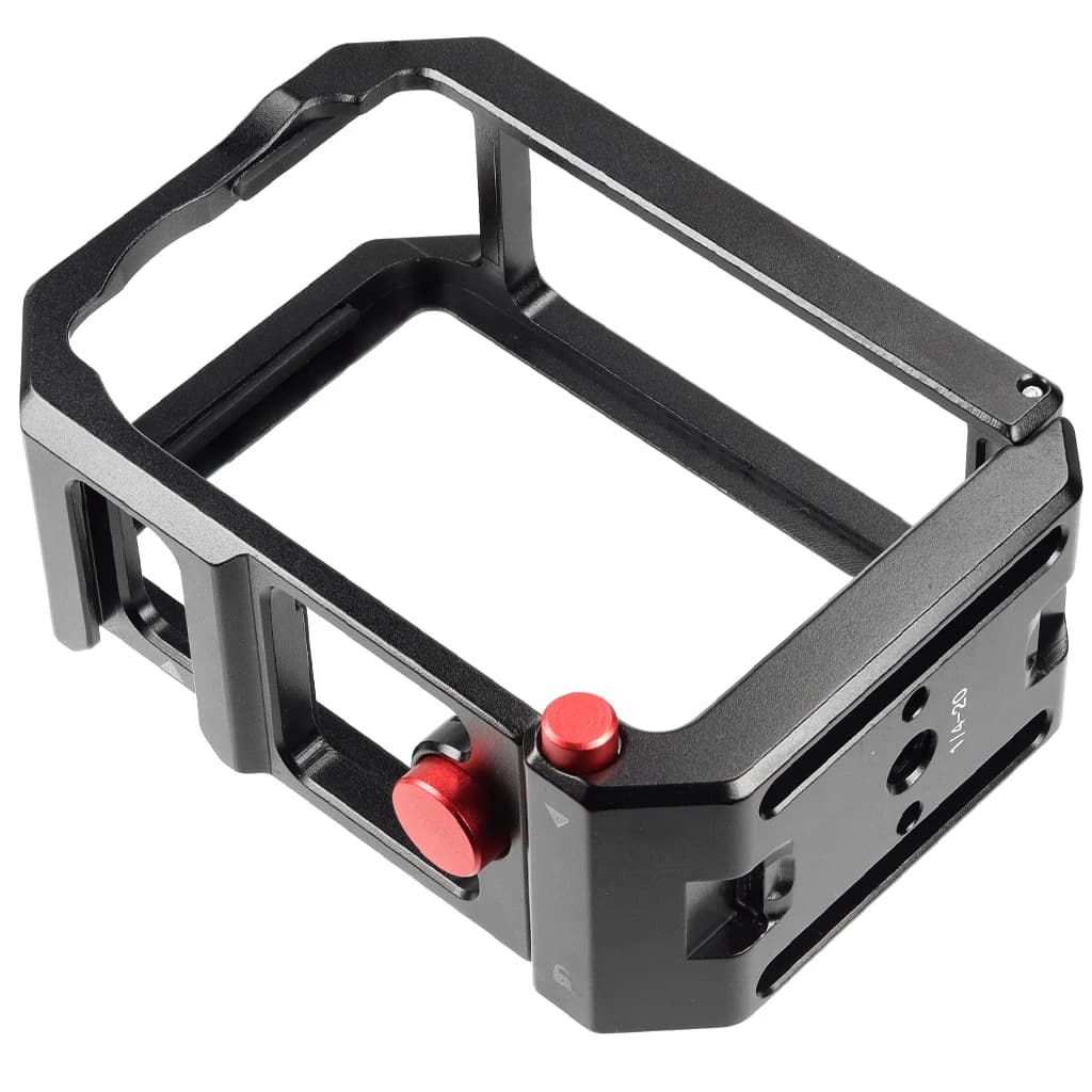 For DJI Osmo Action 6 Metal cage with cold sleigh support Camera protective housing with aluminum alloy protective frame for Action6 accessories