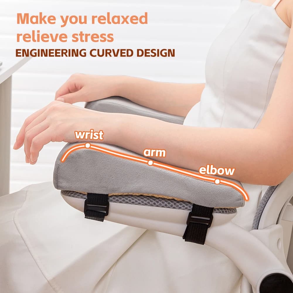 Foam Elbow Pillow Chair Armrest Pads Support Arm Rest for Office Chair Armrest Chair Cushion Pads Elbow Relief