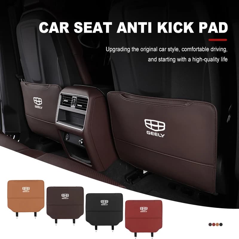 Car Seat Anti Kick Pad Cover Rear Seatback Protector Organizer For Geely Atlas pro Tugella Emgrand ec7 Coolray Geometry c gc9