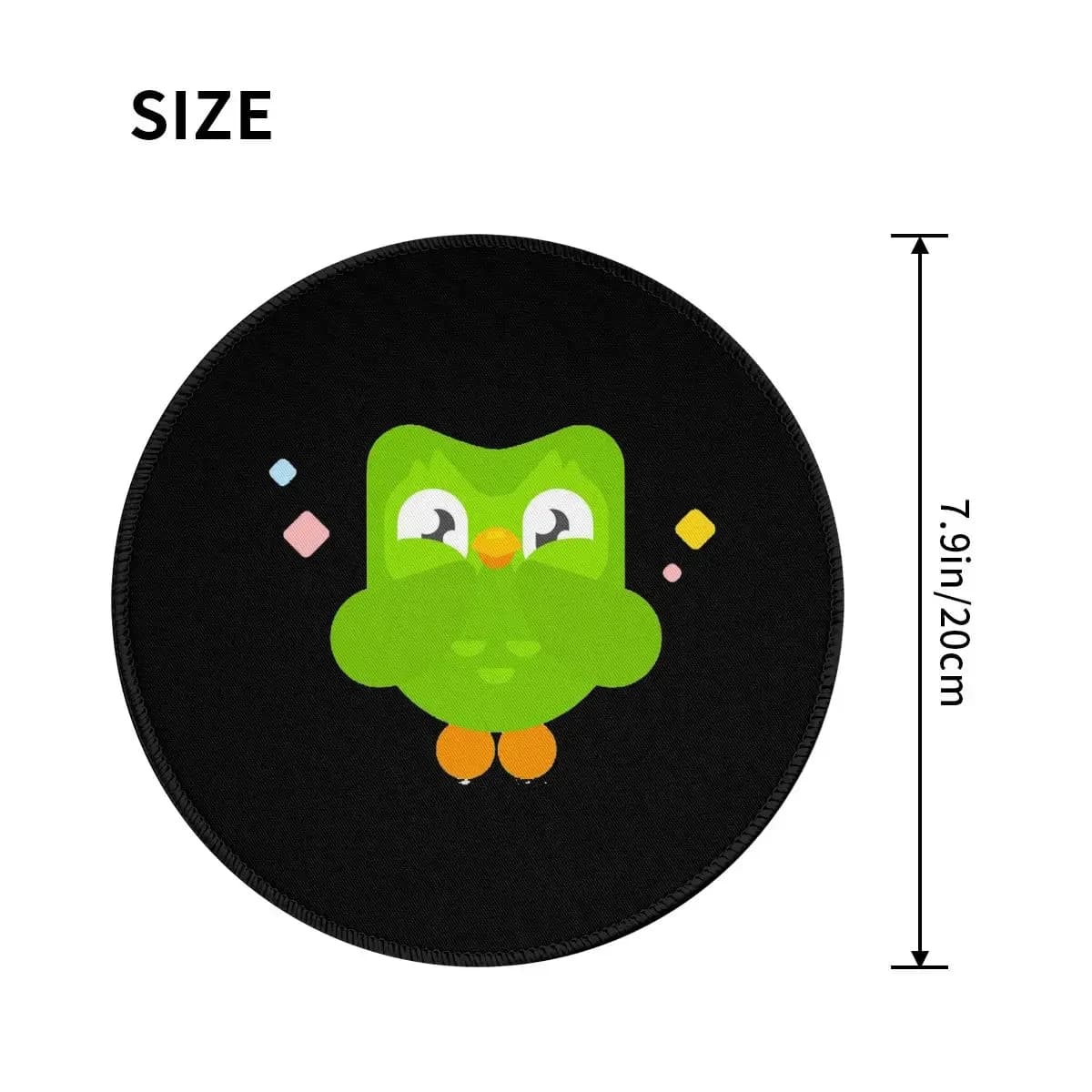 Duolingo Owl Duo Round Mouse Pad Computer Keyboard Mouse Mat Gaming PC Desk Mat Office Table Mats