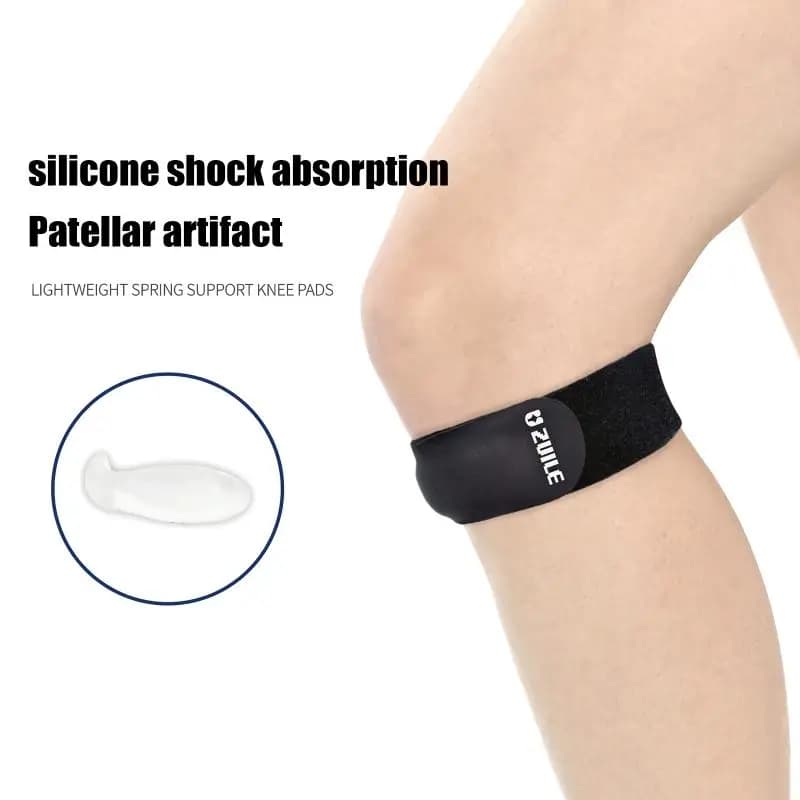 Silicone Patellar Tendon Knee Straps Adjustable Patellar Brace Comfortable Knee Joint Protection For Running Fitness Ball Sports