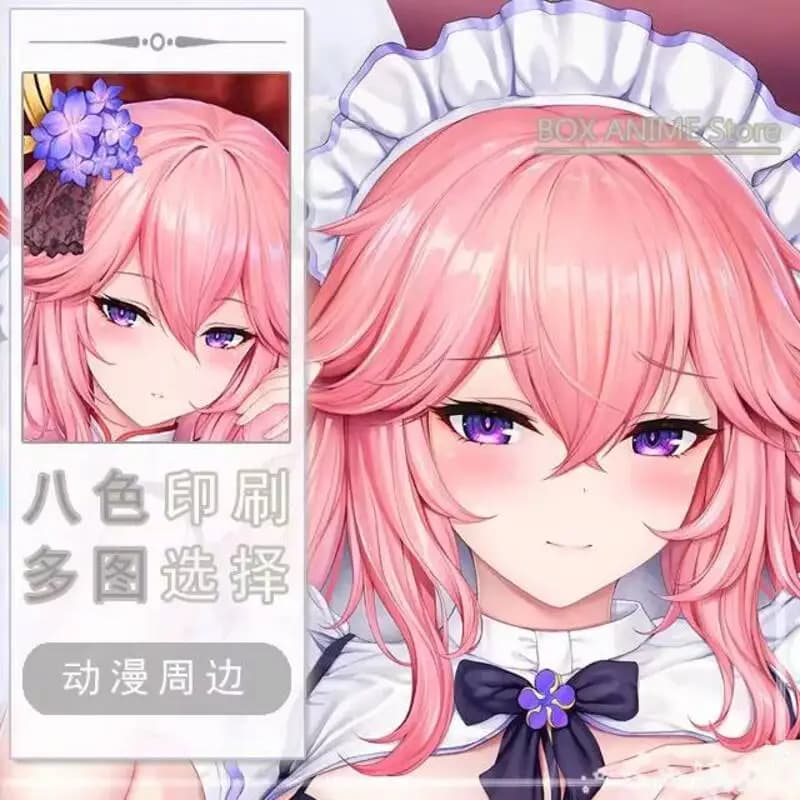 Fodera per cuscino Dakimakura Genshin Impact Yae Miko, per letto, per otaku, Natale