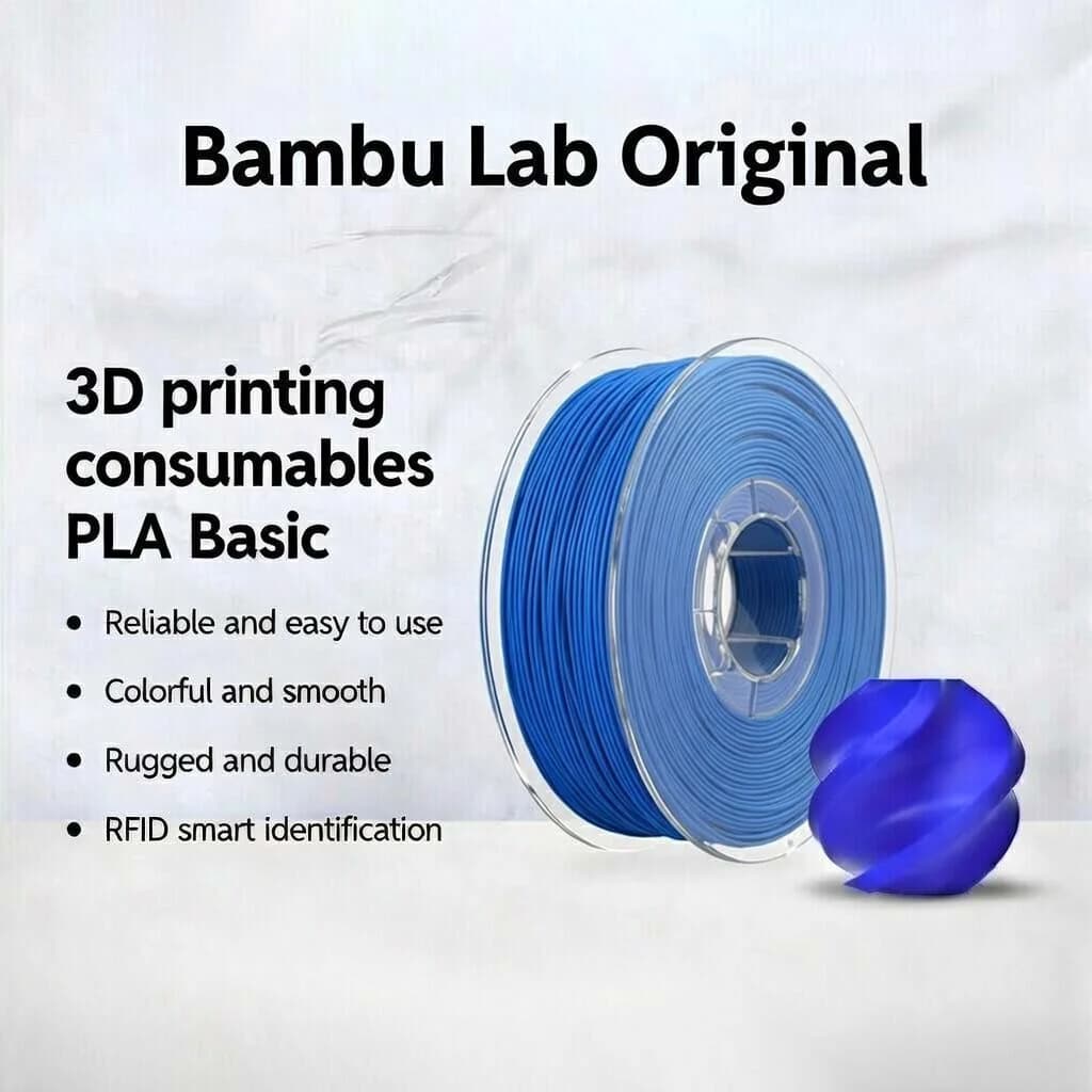 Bambu Lab Original PLA Basic 3D Printer Filament 1KG High Toughness PLA-Basic DIY Printing Material Print Machine Consumables