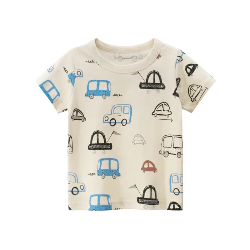 Maglietta per bambini in cotone 2-8T vestiti per bambini per bambini maglietta estiva per bambini maglietta per bambini con stampa estiva maglietta per bambini