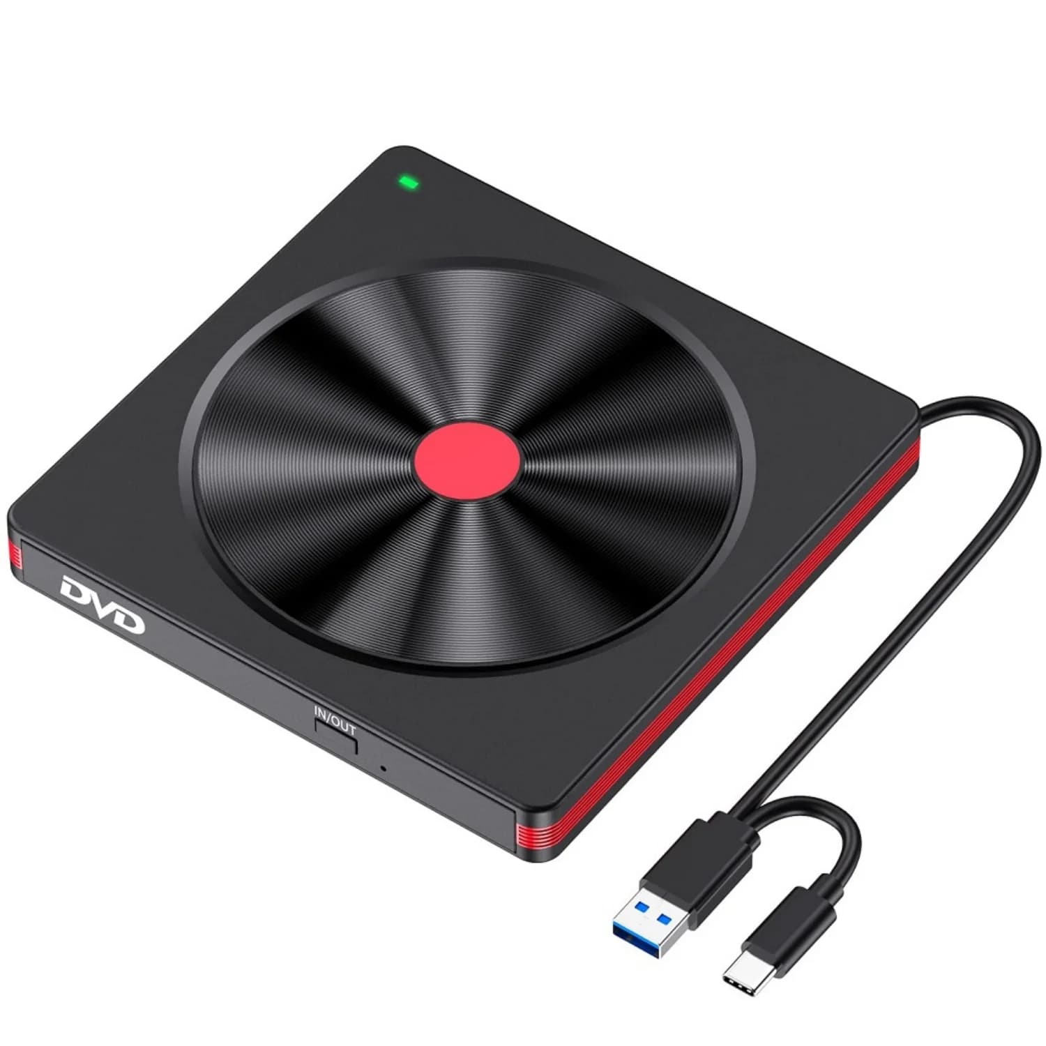 Unità CD/DVD esterna, masterizzatore CD DVD USB 3.0 +/-RW CD ROM Unità DVD esterna Lettore CD Lettore DVD per PC Laptop Desktop