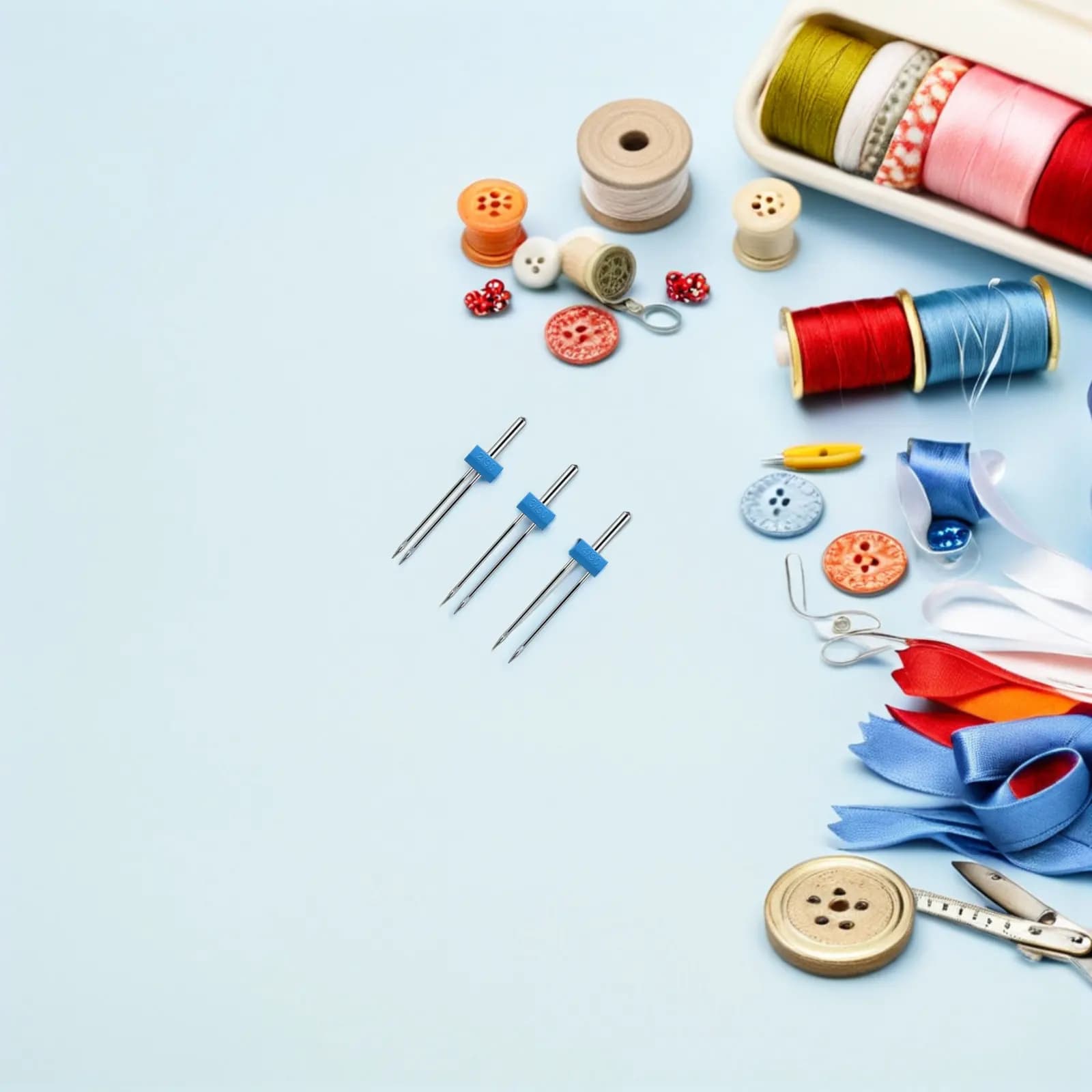 Set di 9 Aghi Doppi per Macchina da Cucire Domestica, Aghi Gemelli Universali da 2, 3, 4 mm, Parti in Acciaio Resistente per Macchine da Cucire Fai-da-Te
