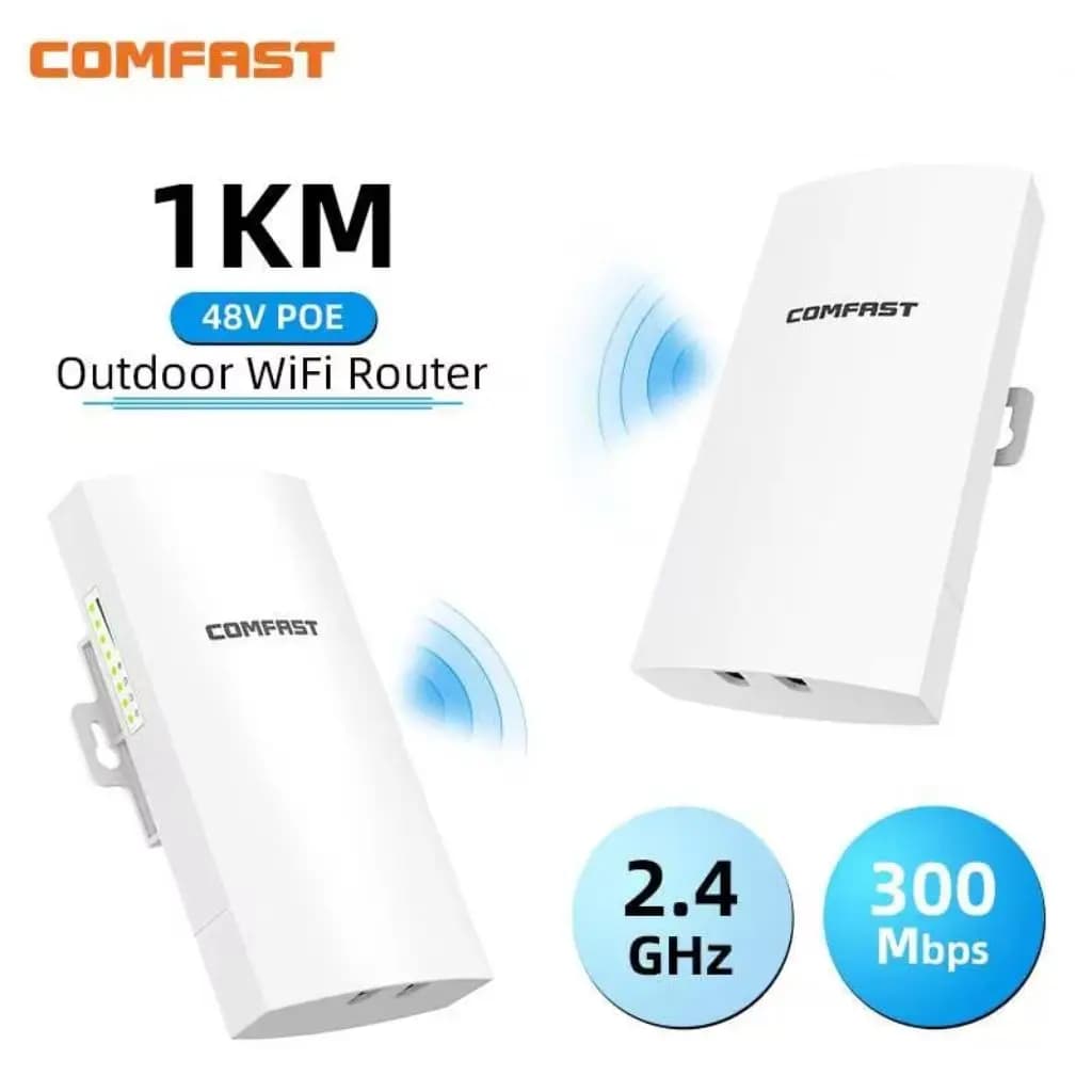 COMFAST 300M Ripetitore WIFI Wireless Esterno AP Bridge CPE 2.4G 1KM punto di accesso extender a lungo raggio Router amplificatore di segnale WiFi