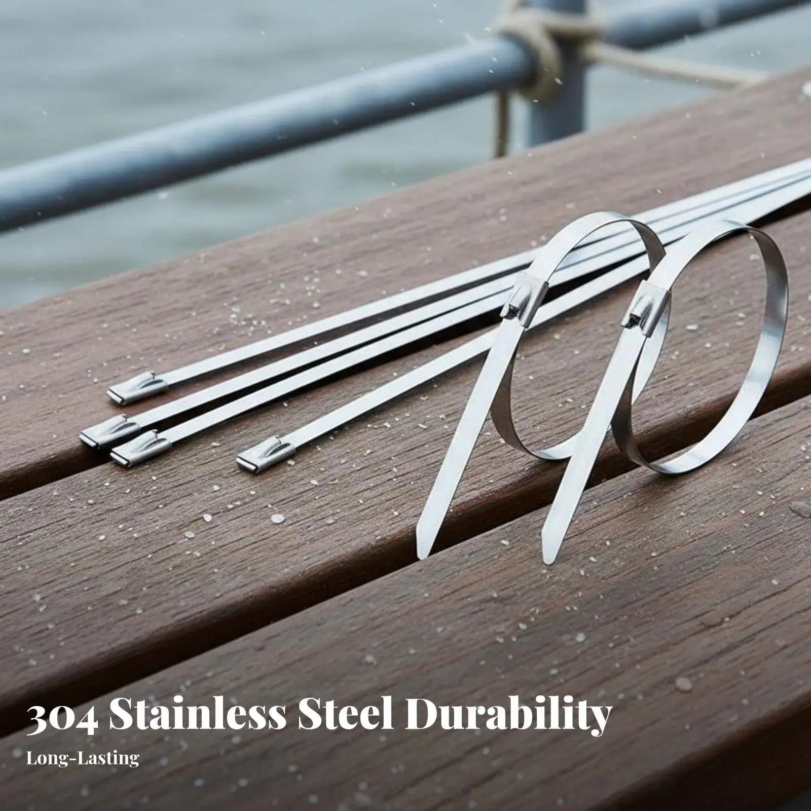 Self Locking Metal Tie Strap 304 Stainless Steel Strip for Professional Cable Management and Organization