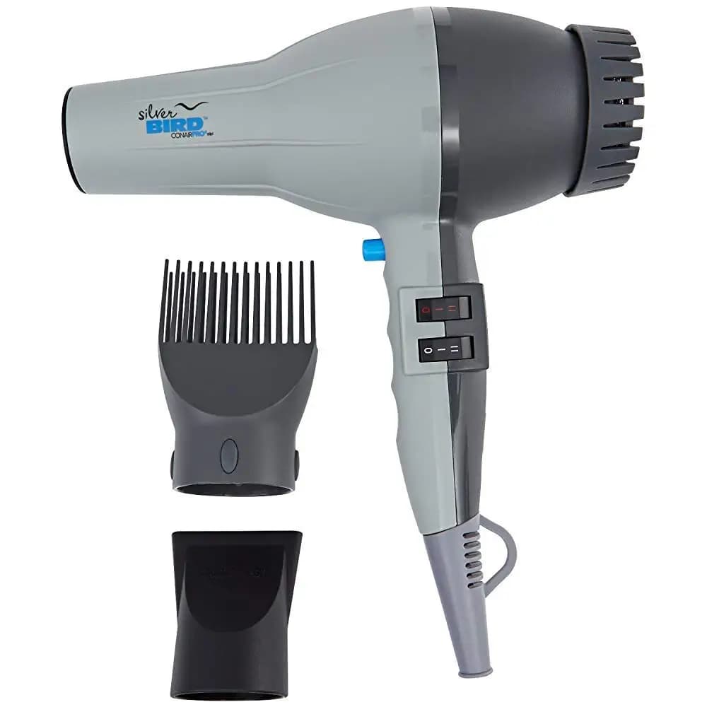 Professional hair dryer with ion technology for quick drying and control of the frizz effect