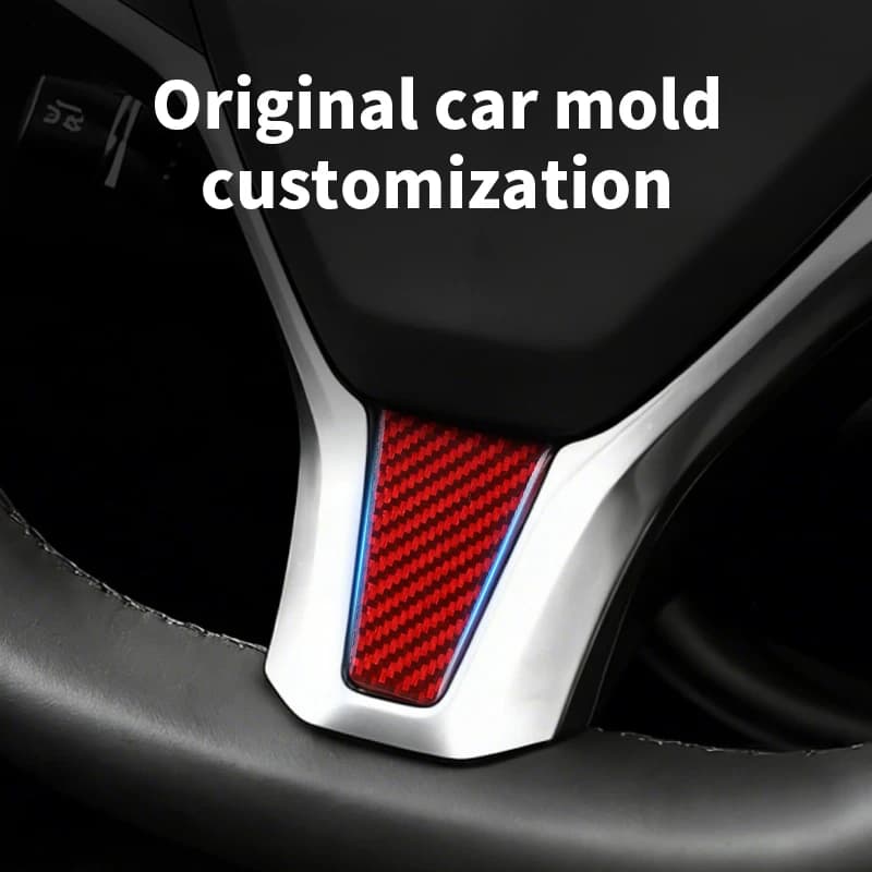 For Tesla Model S X (2012-2020) Carbon Fiber Car Steering Wheel Cover Anti Scratch Trim Sticker Premium Decor Interior Accessory