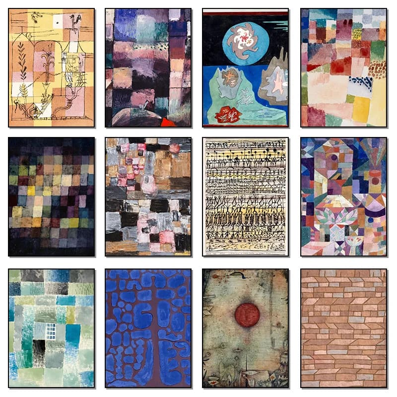 Poster della collezione di opere d'arte astratte di Paul Klee, in stile Hoffmann, con pittura a diamante, immagine artistica da parete per l'arredamento della casa