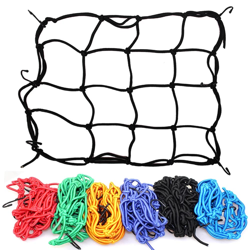 Motorcycle Universal Motorcycle Luggage Net Bike Hold Down Luggage Mesh Web Bungee Motorcycle Accessories for helmet