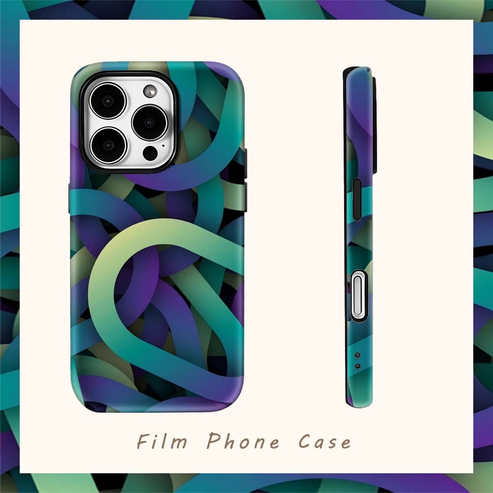 Custodia per telefono Red Orange Swirl Art per IPhone 17AIR 16E 16 15 14 13 12 11 17 Pro Max Plus Cover posteriore a doppio strato