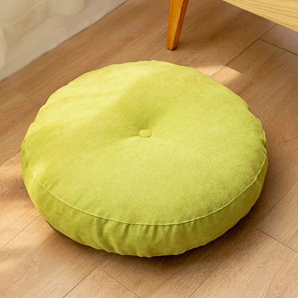 Green Tatami Seat Floor Pillow -Breathable Meditation Mat Thick Cushion for Yoga Office Home Cafe Window Cushion Square Yoga Mat