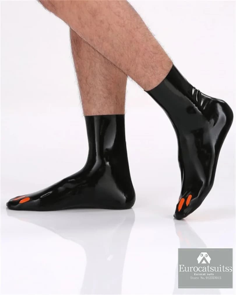 calzini fetish personalizzati calze in lattice body in lattice guanti fetish in lattice calze sexy per uomo calzini fatti a mano