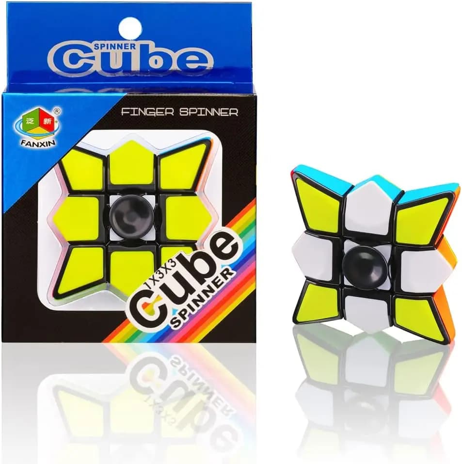 Cubo Magico 2 in 1: Giocattolo Antistress e Speed Cube, Allevia lo Stress, Rotante, Gioco Anti-Ansia per Bambini e Adulti