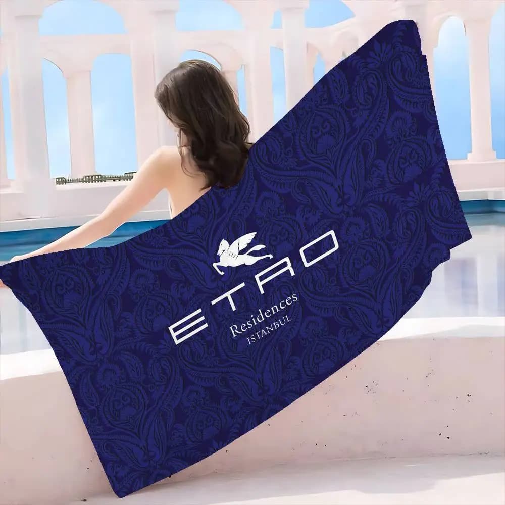 Teli mare grandi in microfibra E-Etro ad asciugatura rapida, ideali per spiaggia, piscina, viaggi, nuoto e yoga