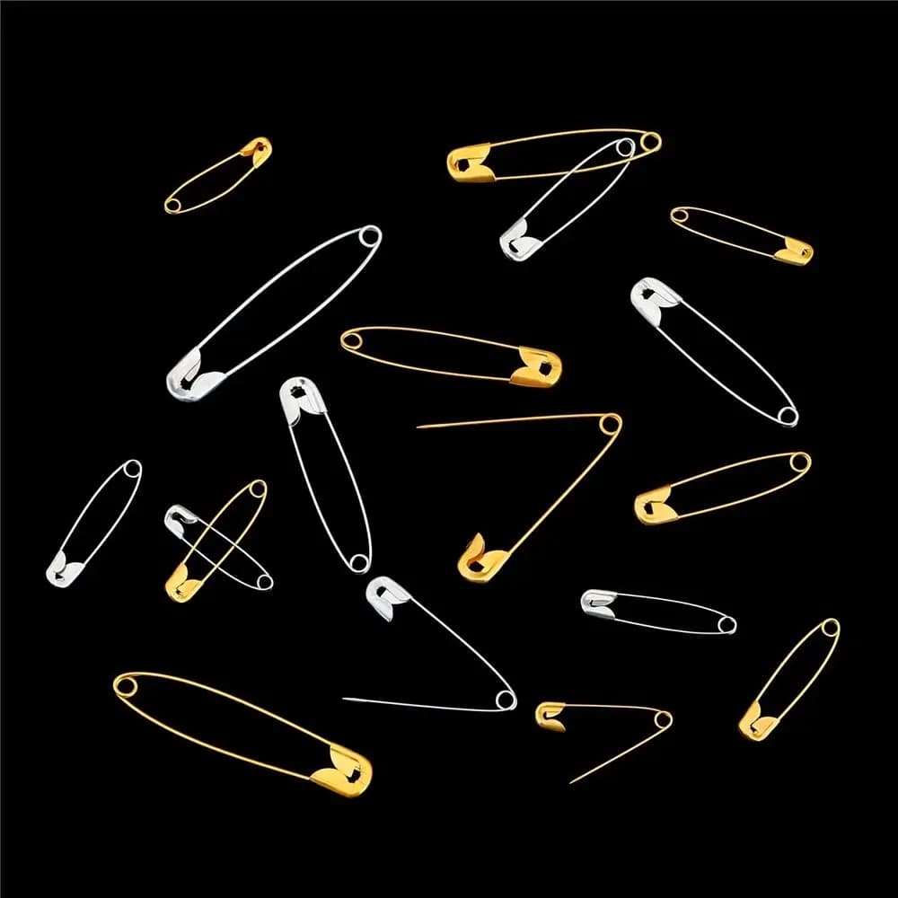 150 Pezzi/Scatola Nuove Spille di Sicurezza da 27/32/38/45/55mm, Strumenti per Cucito Fai-da-te, Assortimento di Misure Grandi e Piccole, Spille per Abiti e Cucito