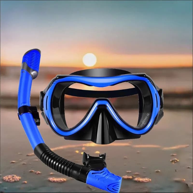 180 ° Set of panoramic snorkeling masks with wide view Swimwear for scuba diving HD Dry Top Anti-lost Adults
