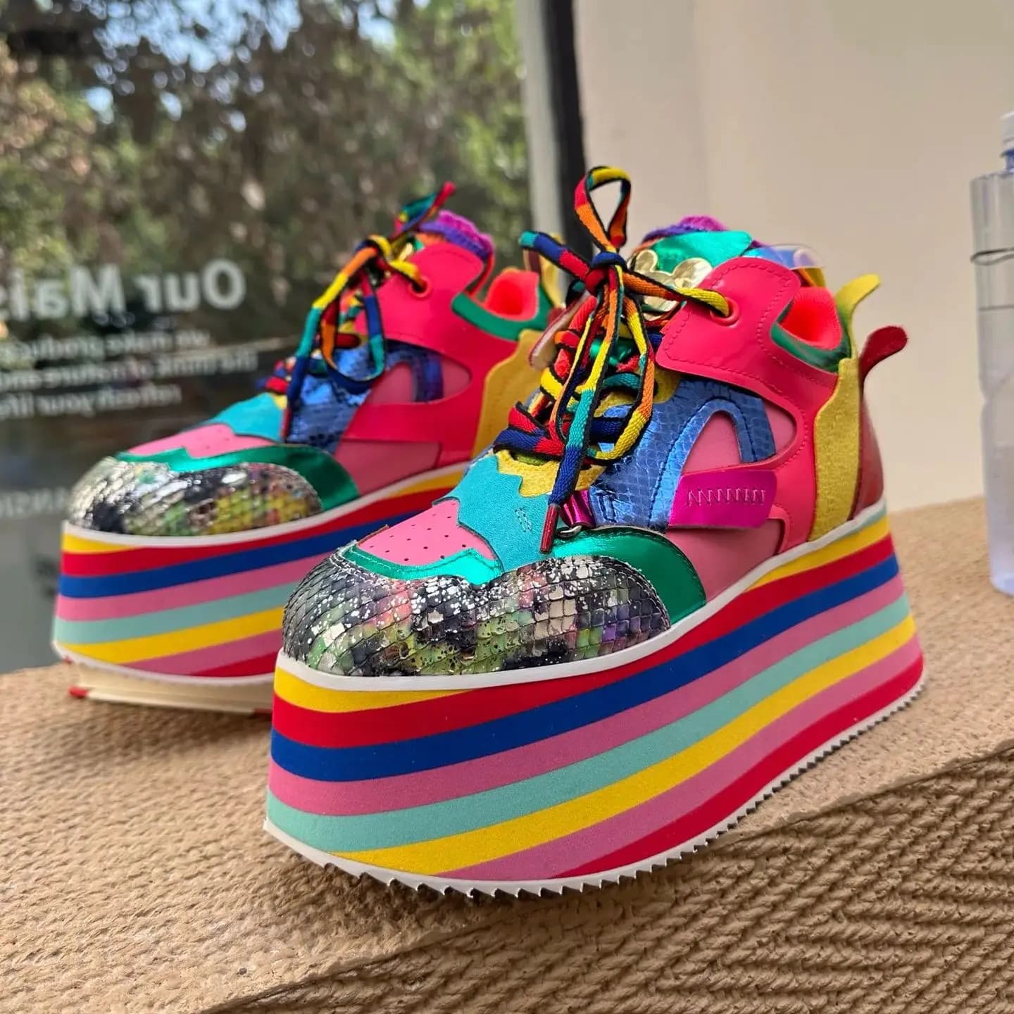 Scarpe casual da donna Scarpe da ginnastica robuste con piattaforma alta Moda da donna Marchio di lusso moderno Tacchi con fondo spesso Primavera in vera pelle
