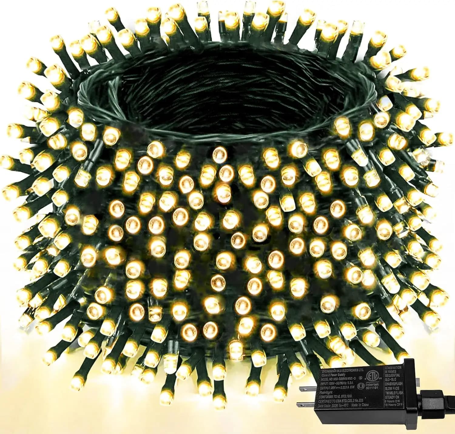 Luci Natalizie a Stringa Super Lunghe 264FT 800 LED con Timer e 8 Modalità, Impermeabili per Decorazioni Interne ed Esterne