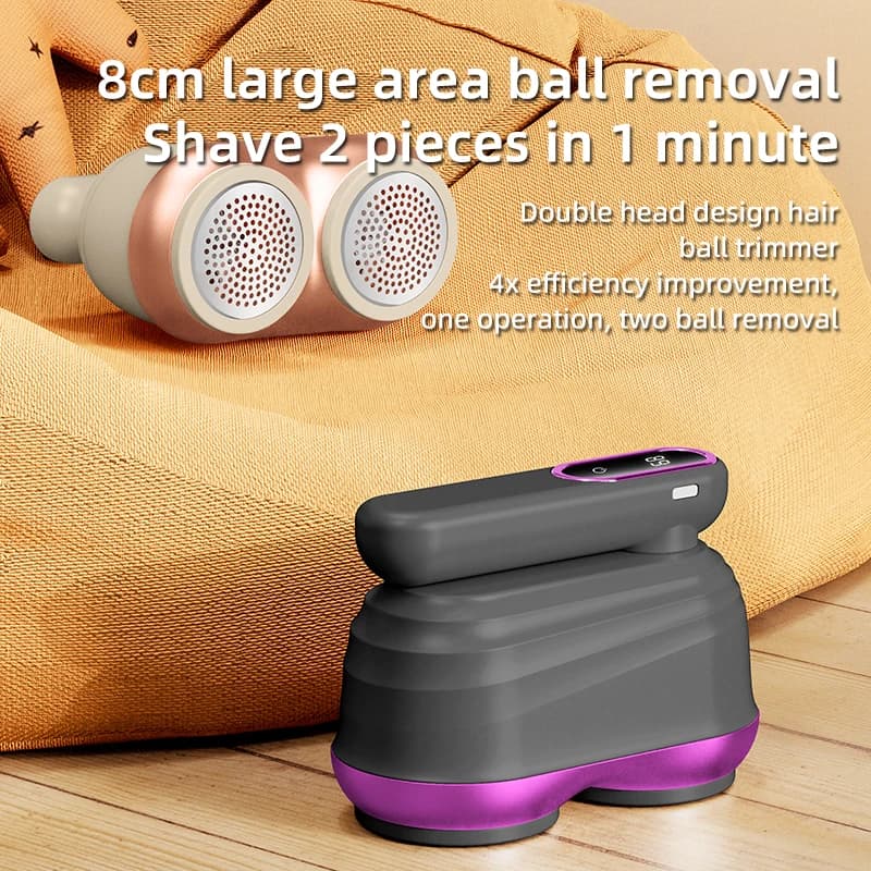 2025 Levapelucchi elettrico a doppia testa Rasoio per tessuti Vestiti portatili Fluff Pellet Remover per abbigliamento Pelliccia USB Ball Trimmer
