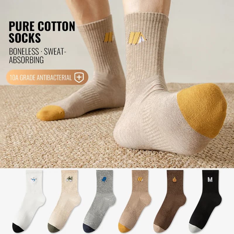 MiiOW Long Staple Pure Cotton Socks Winter Men Teens Athletic Sports Socks Long Crew Sock Moisture Wicking Anti Odor Warm Sock