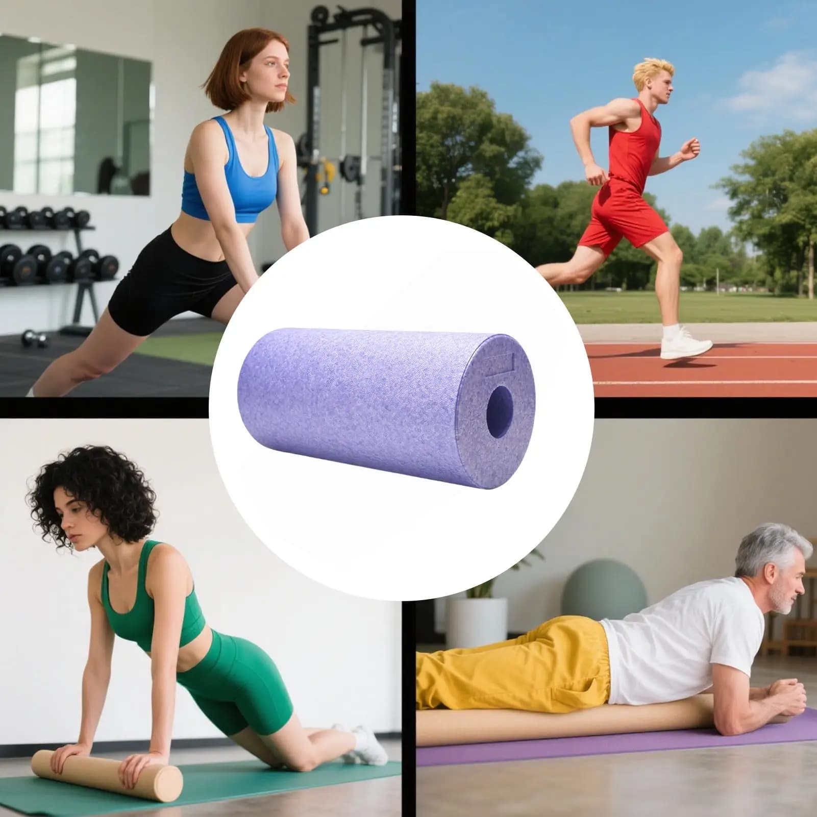 30cm Foam Roller Full Body Muscle Massage Stretch Pulp Hard Pressure Yoga Pilates Organization Stretching Exercise