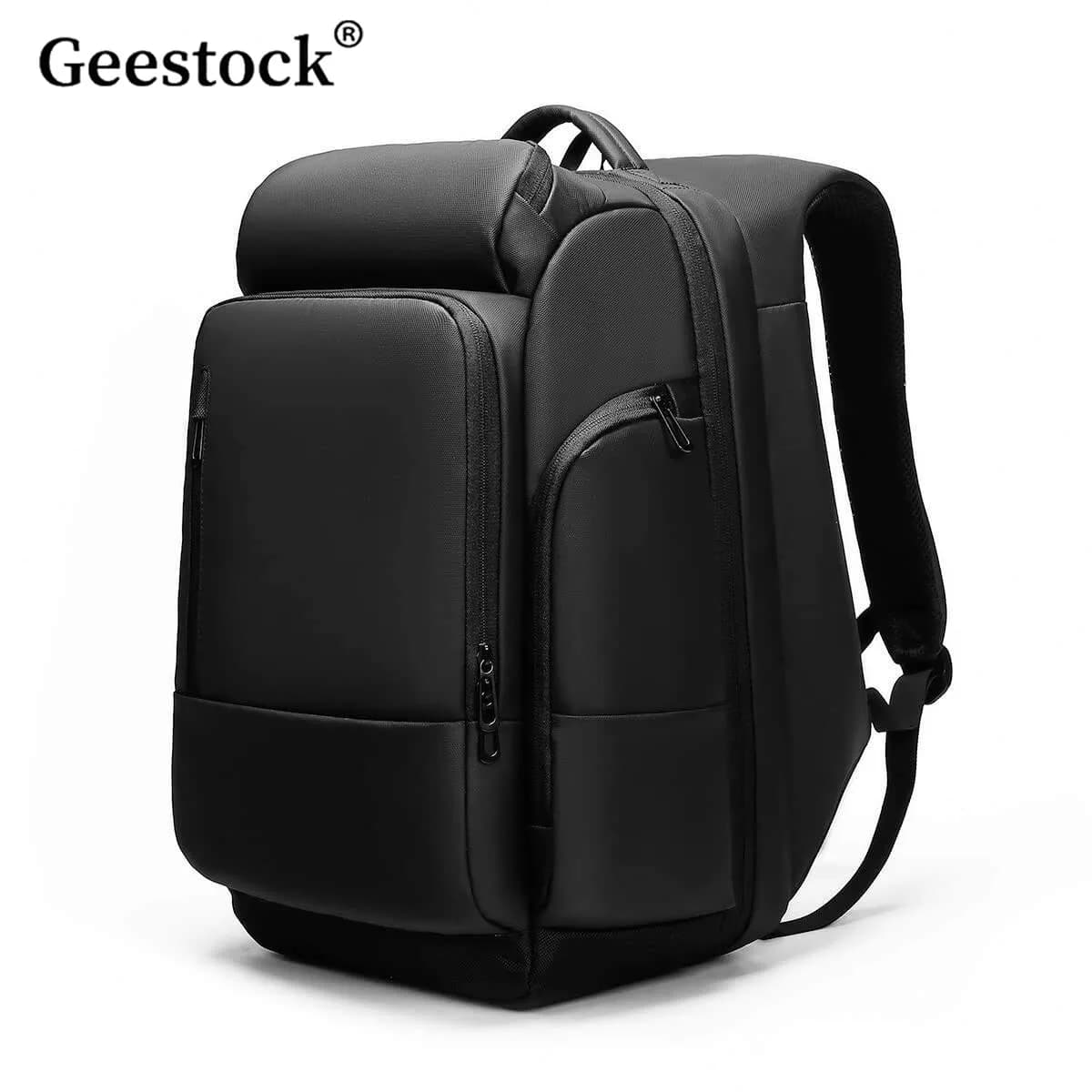 Geestock Laptop Backpack with USB Charging Large Capacity Multitasque Travel Backpack Waterproof Fashionable Men's Backpack