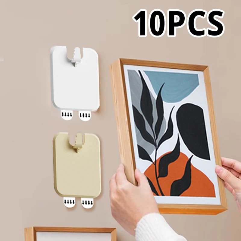 Photo Frame Hook Punch-free Poster Hanger Sticker Photo Frame Hangers Strong Adhesive Wall Hook Picture Frame Hanger Display