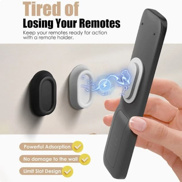 2 pezzi Installa il telecomando con gancio di aspirazione magnetico, forte ventosa adesiva, TV montata a parete, telecomando per aria condizionata