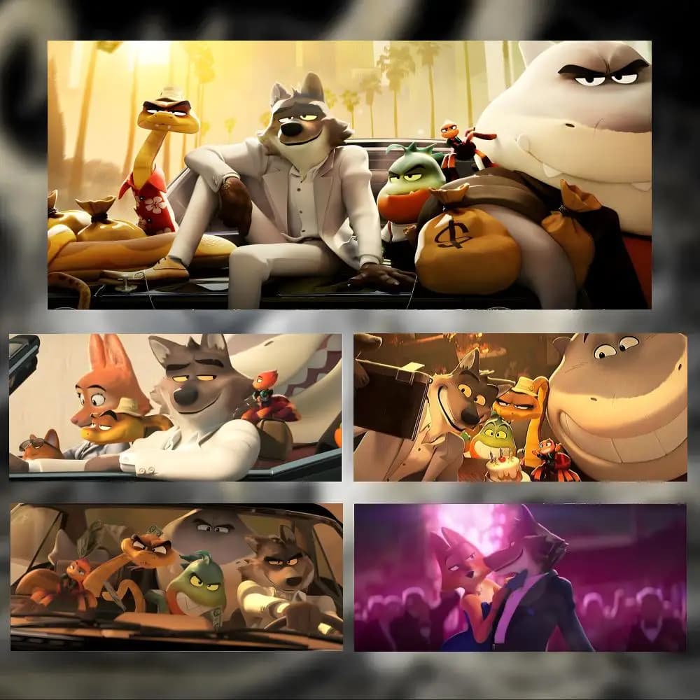 Funny Cool Movie The B-Bad Guys 2 Mouse Pad Large Thick Desk Pad Stitched Edges Gaming Mouse Mat for PC