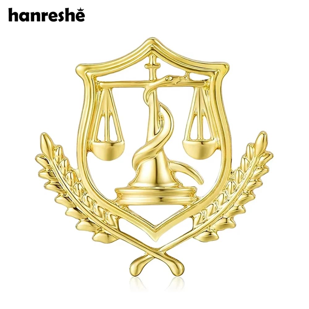 Hanreshe Fair Libra Spilla Pin Avvocato Zaino Cappello da bavero Cappotto Distintivo Decorazione Accessori Gioielli per Donna Uomo