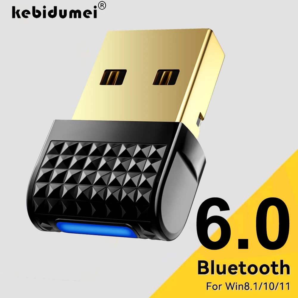 Adattatore USB Bluetooth 6.0 Trasmettitore ricevitore audio Aux per altoparlante per PC Laptop Adattatore trasmettitore USB per mouse wireless