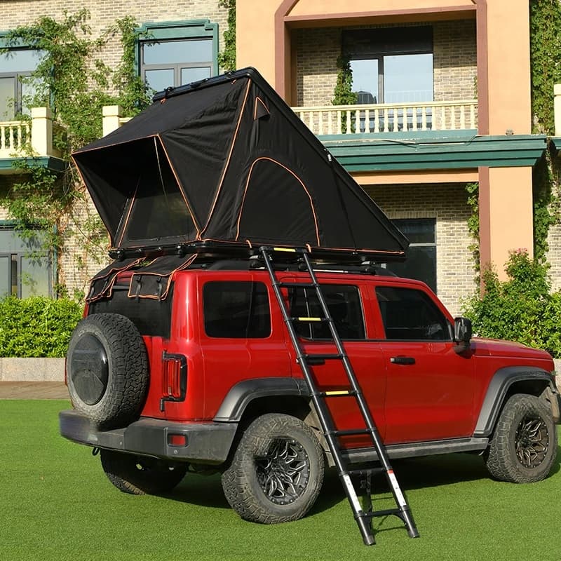 Hard Car Roof Top Tent 2 People 3000mm Waterproof Automatic Quick Open Tent With Aluminum Ladder Outdoor Camping