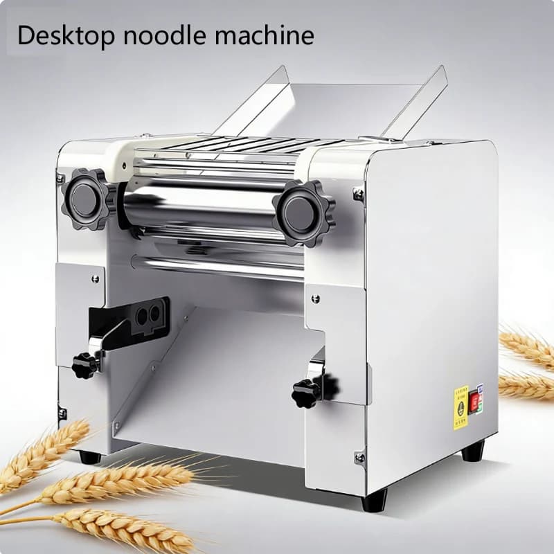 Macchina Elettrica Commerciale per Pressare la Pasta da 500W, 200mm di Larghezza, in Acciaio Inossidabile, Multifunzione per Stendere la Pasta