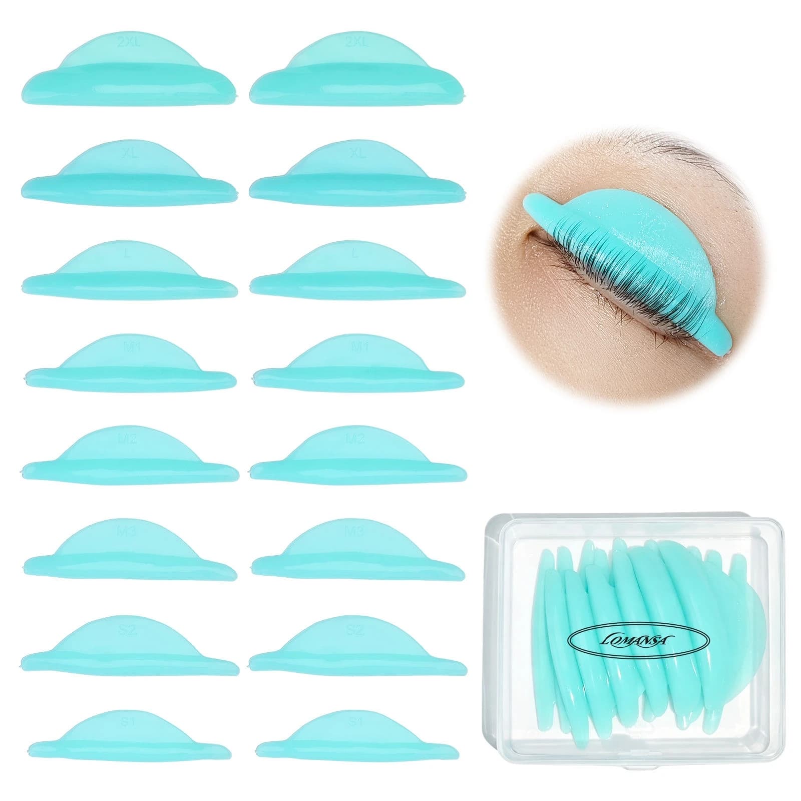 Lomansa L Curl GlueFree Silicone Eyelash Perm Pad Sticky Lashes Rod Shield Lifting 3D Eyelash Curler Accessories Applicator Tool
