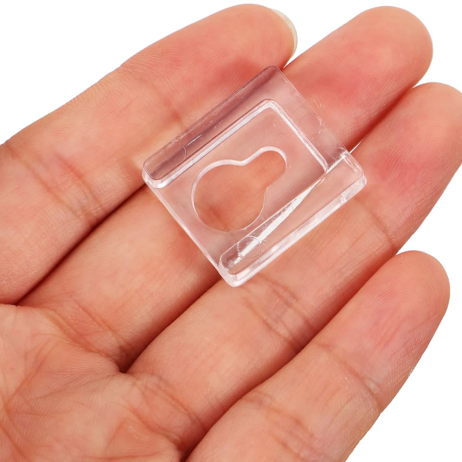 8Pcs Photo Frame Hangers Transparent Acrylic Strong Keyhole Hooks for Picture Album Wall Mount Heavy Duty Frame Holder Clips