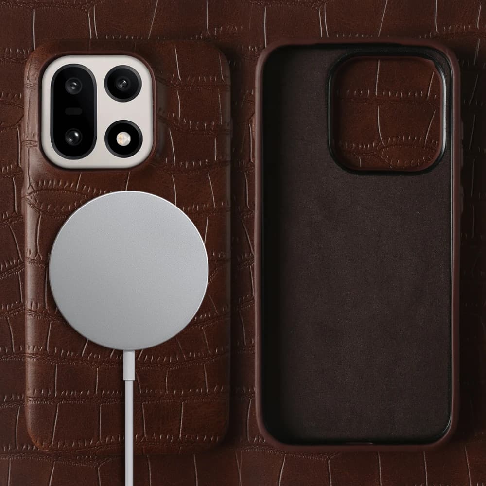 Custodia Magnetica di Lusso in Pelle per OnePlus 15 13 13R 13S 13T 12 12R 11 11R 10R 10T 10T Pro Compatibile con Magsafe Cover Funda