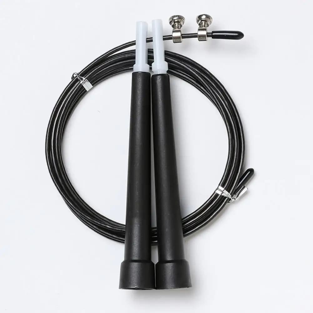 Exercise Workout Adjustable Steel Wire Jump Rope with Ergonomic Handles Weighted Fitness Skipping Rope 3-meter for Adults